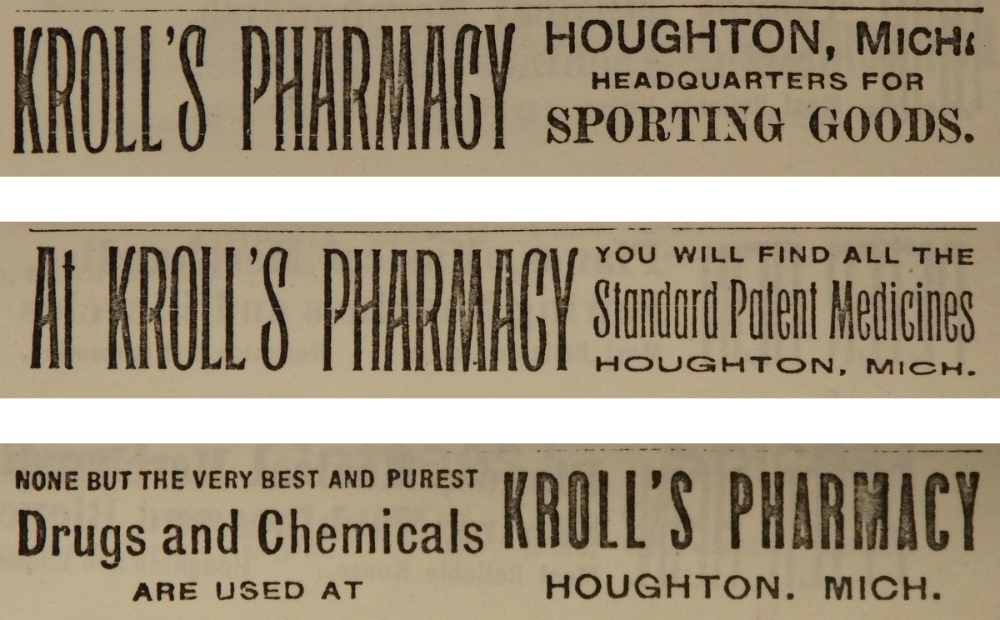 Polk directory ads - Houghton County Directory 1895-96